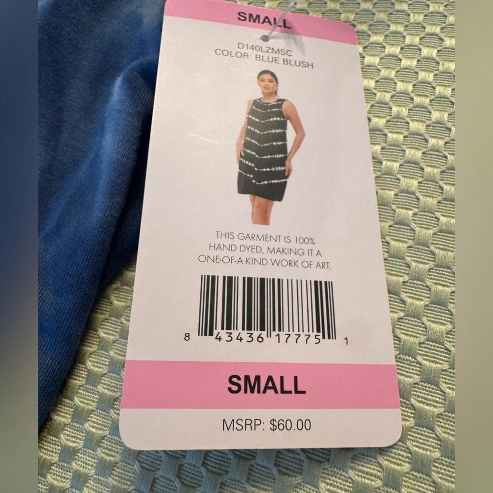 Thread & Supply Size Small Tie-Dye Sleeveless Tank Midi Dress in Blue & Pink NWT